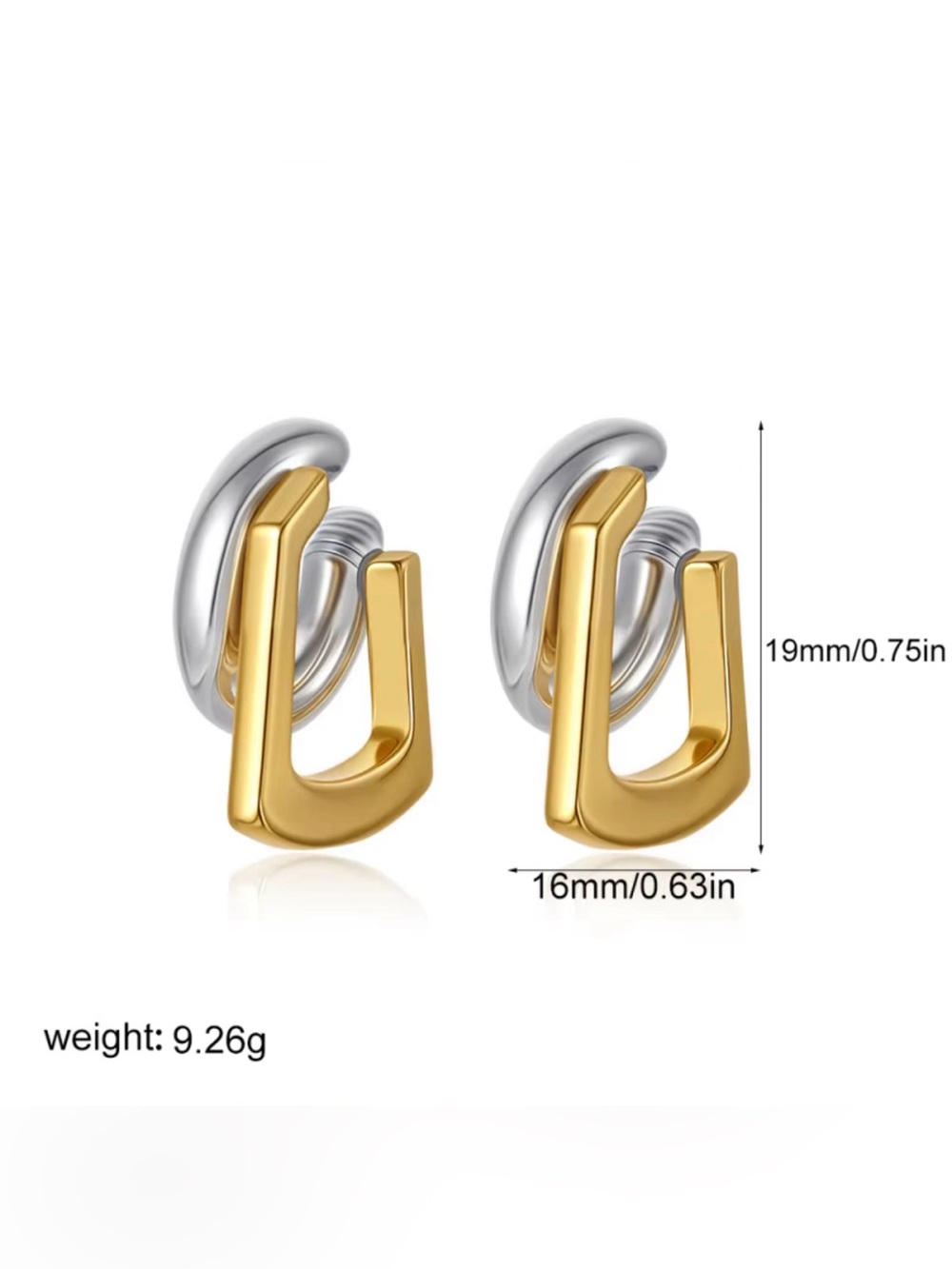 Tina Mini Ear Cuff Earring 2 Two Tone Mixed Metals Demarson STYLE AU22